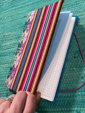 Handmade agenda calendar fabric bound notebook